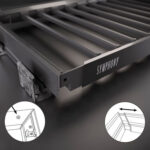 Корзина выдвижная из искуственного ротанга Symphony WB-661, 800/170/455 мм, рама и направляющие Полного Выдвижения, антрацит, ATM