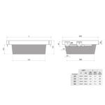 Корзина выдвижная из искуственного ротанга Symphony WB-661, 800/170/455 мм, рама и направляющие Полного Выдвижения, антрацит, ATM