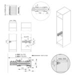 Комплект выдвижных вешалок для брюк Symphony WB-667B, 10 шт (боковое крепление) с направляющими Полного Выдвижения L350, 356/355/120 мм, антрацит, ATM
