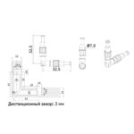 Шток эксцентрика угловой двусторонний, J6-8,Jinio (упаковка 100 шт)