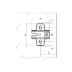 Планка монтажная для петель серии Slide-on, H=4, шуруп, Firmax
