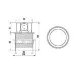Блок розеток ELEKTRIMA RING выдвижной круглый , 100 мм, 4 розетки Schuko, кабель с вилкой, серый, Rejs