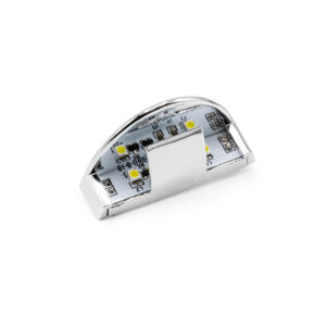 411250 Клипса на полку 20771 (2LED), 12V DC, 0,16W, свет белый холодный (6400К), хром с проводом 1,5 м