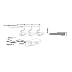 411250 Клипса на полку 20771 (2LED), 12V DC, 0,16W, свет белый хол.(6400К), хром с проводом 1,4м