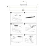411510 Свет-к LED Lidus,,для спален,0.7Вт,12В,1500К,70Лм,PIR сенс.,серебр.,пров.1,8м с кон.JB.200х18х22,5мм