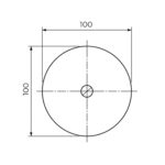 Ножка мебельная, шар, D100мм, дуб, №5, без покрытия