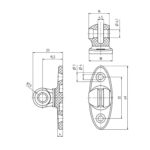 Stabilus Крепление верх 9578QR пластик., шт