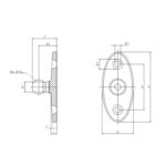 Stabilus Крепление низ 5639QH пластик., шт