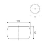 Ножка мебельная H45мм, D100мм, бук, №10, без покрытия