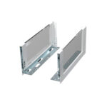 Комплект стеклянных боковин высотой 180мм, длина 300 мм (L/R, крепления фасада, заглушки) для ящика CRYSTAL, белый, ALPHALUX