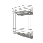 Выдвижная корзина Cargo mini боковая левая, 150, 2-уровневая, полного выдвижения с доводчиком, хром, Nomet