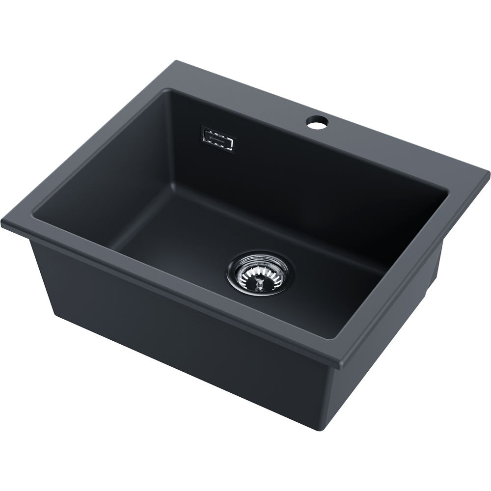 Omoikiri Omishima 60-BL Matt Natceramic/черный матовый кухонная мойка