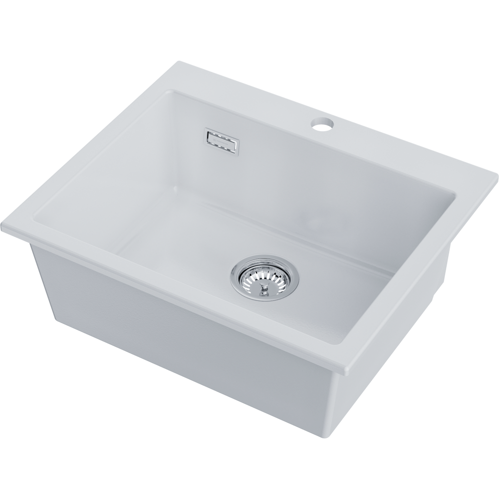 Omoikiri Omishima 60-WH Glossy Natceramic/белый глянцевый кухонная мойка