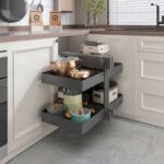 Magic Corner 900-1000 мм Комплект из 4-х полок, H450-600, URBAN style, цвет антрацит, Kesseböhmer