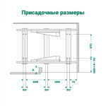 Magic Corner 900-1000 мм Комплект из 4-х полок, H450-600, URBAN style, цвет антрацит, Kesseböhmer